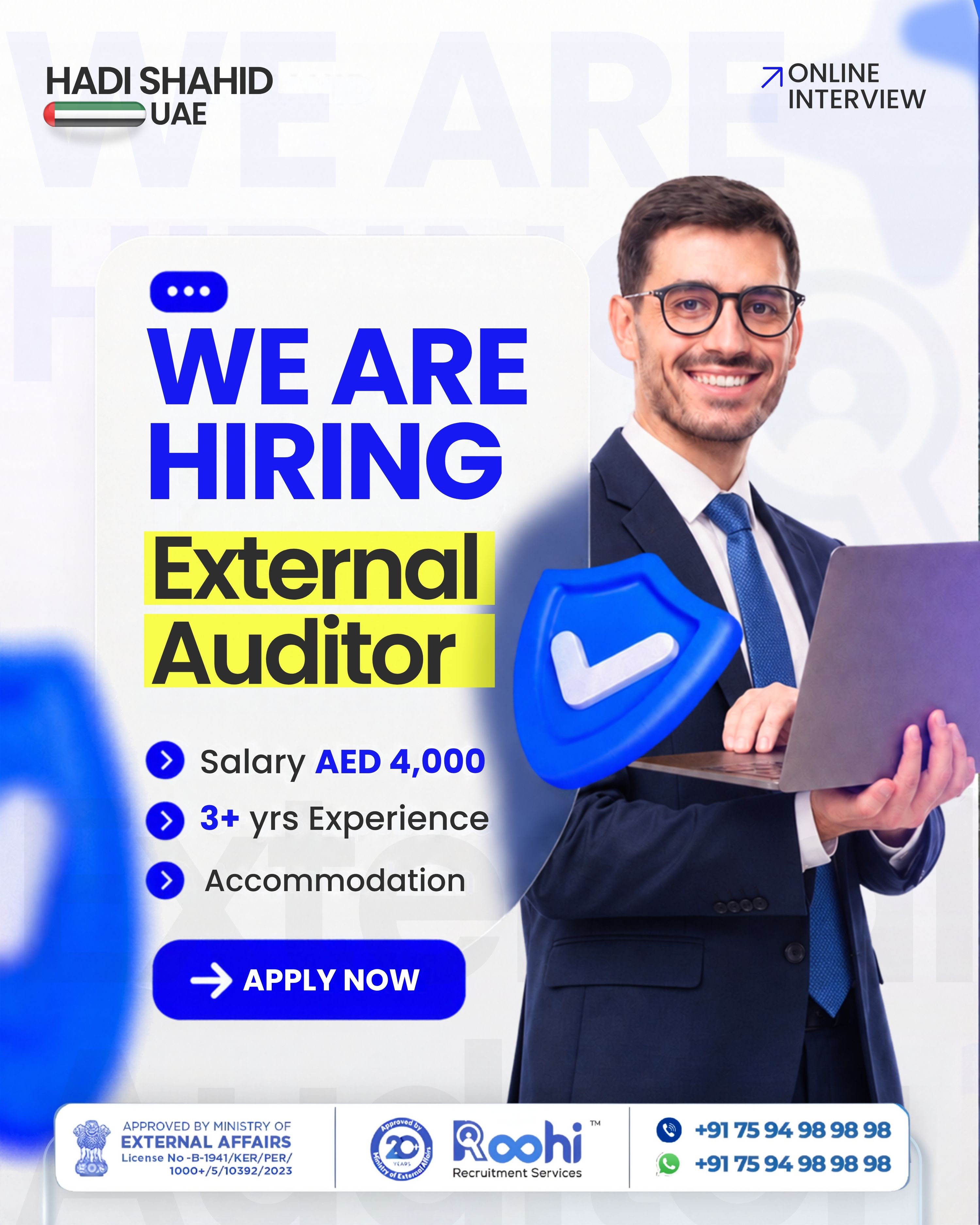 External Auditor — HADI SHAHID