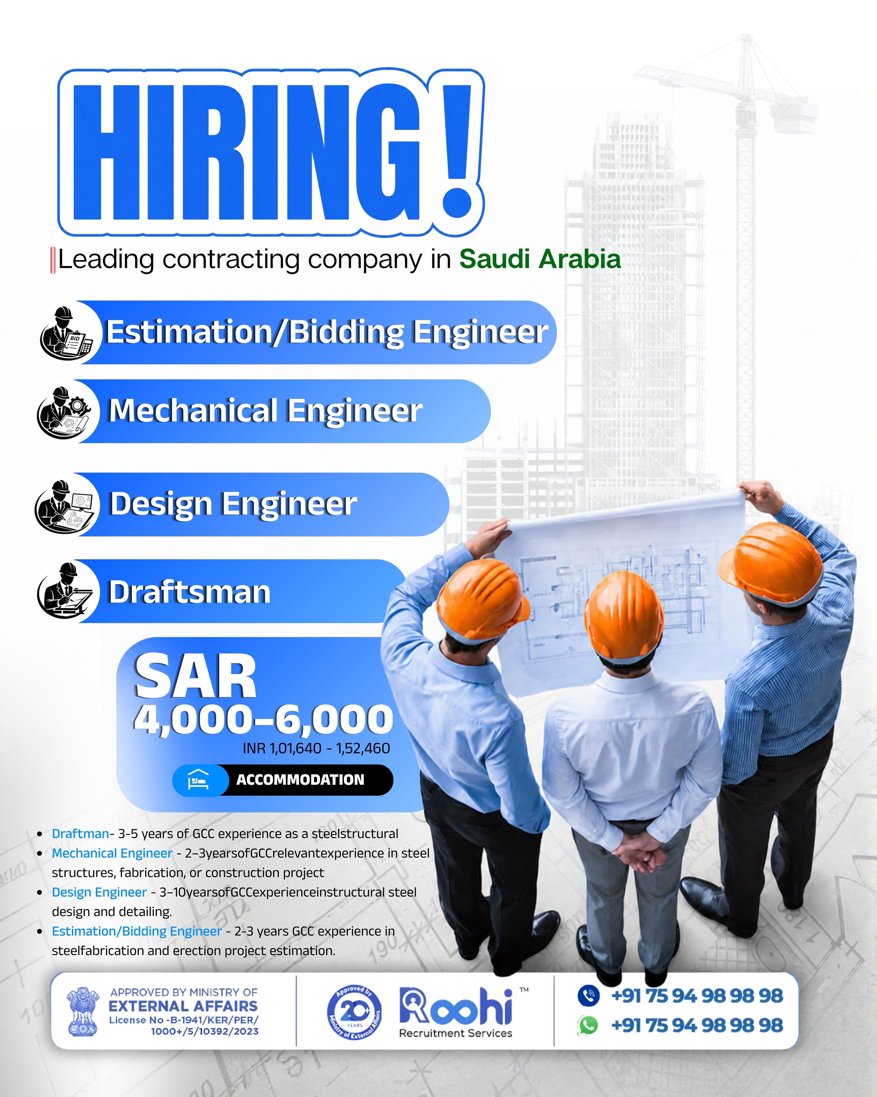 Draftsman — LEADING CONTRACTING COMPANY